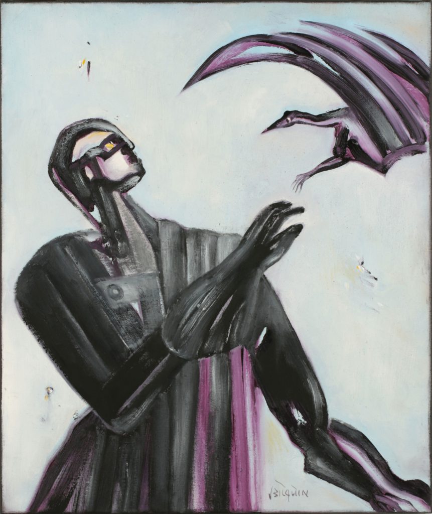 De Gepantserde Mens (The Armored Man), 2021, Oil on canvas, 60 x 50 cm
