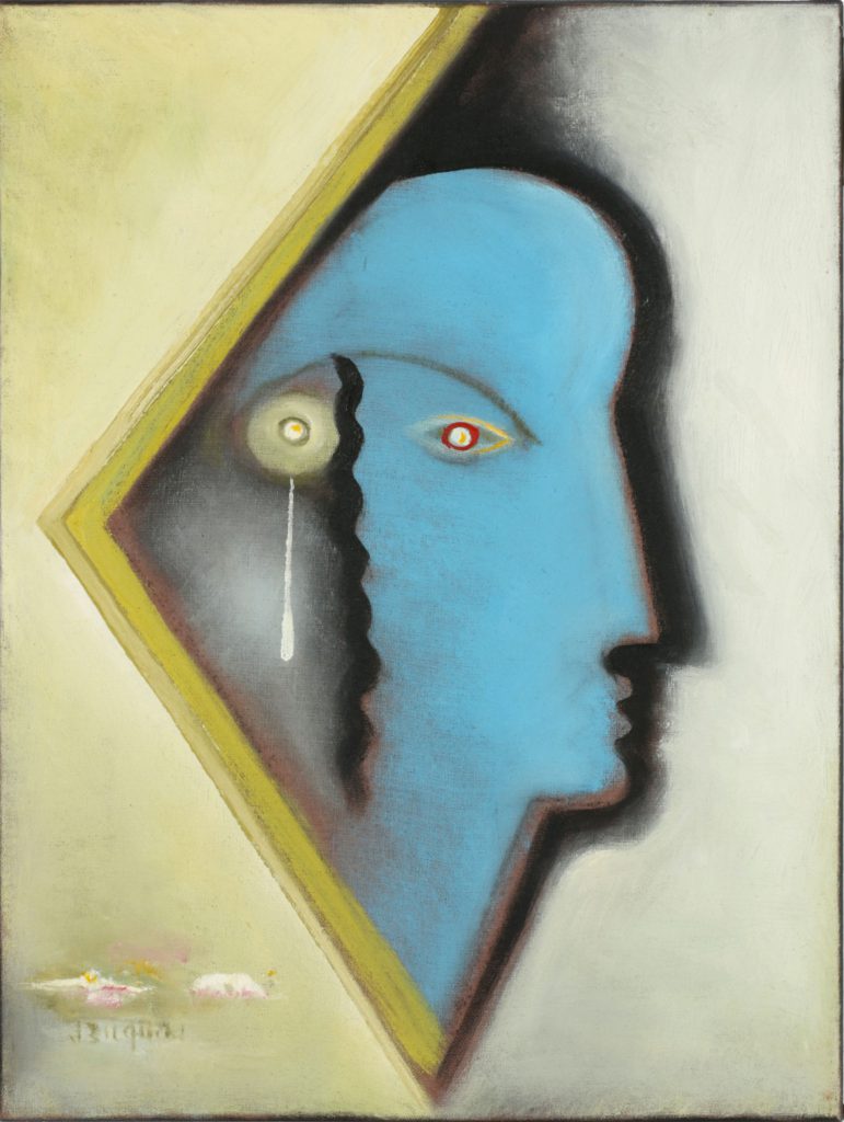 De Gedachte (The Thought), 2021, Oil on canvas, 40 x 30 cm