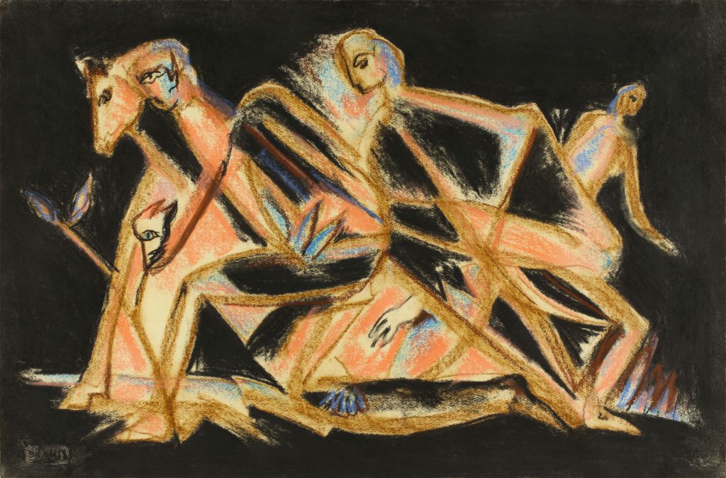 Zonder Titel (Untitled), 2021, pastel on paper, 52 x 72 cm