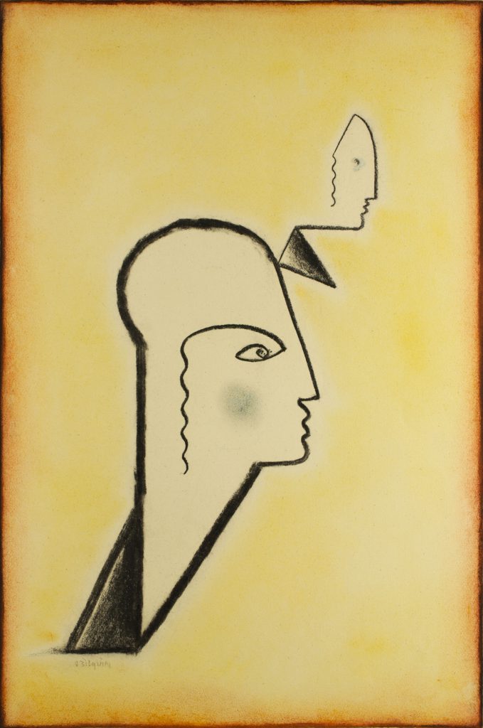 De Steun (The Support), 2021, charcoal and pastel on paper, 79,5 x 52 cm