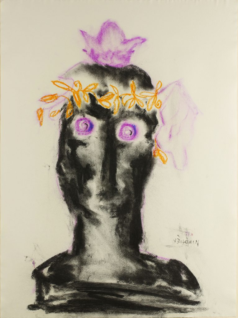 Serapis, 2020, Charcoal, pastel on paper, 75 x 55,5 cm