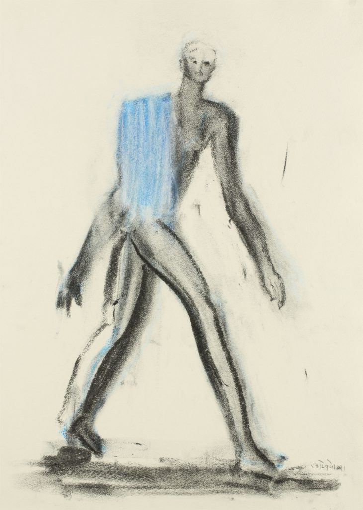 Beeld 86 (Sculpture 86), 2022, Charcoal, pastel on paper, 47 x 34,5 cm