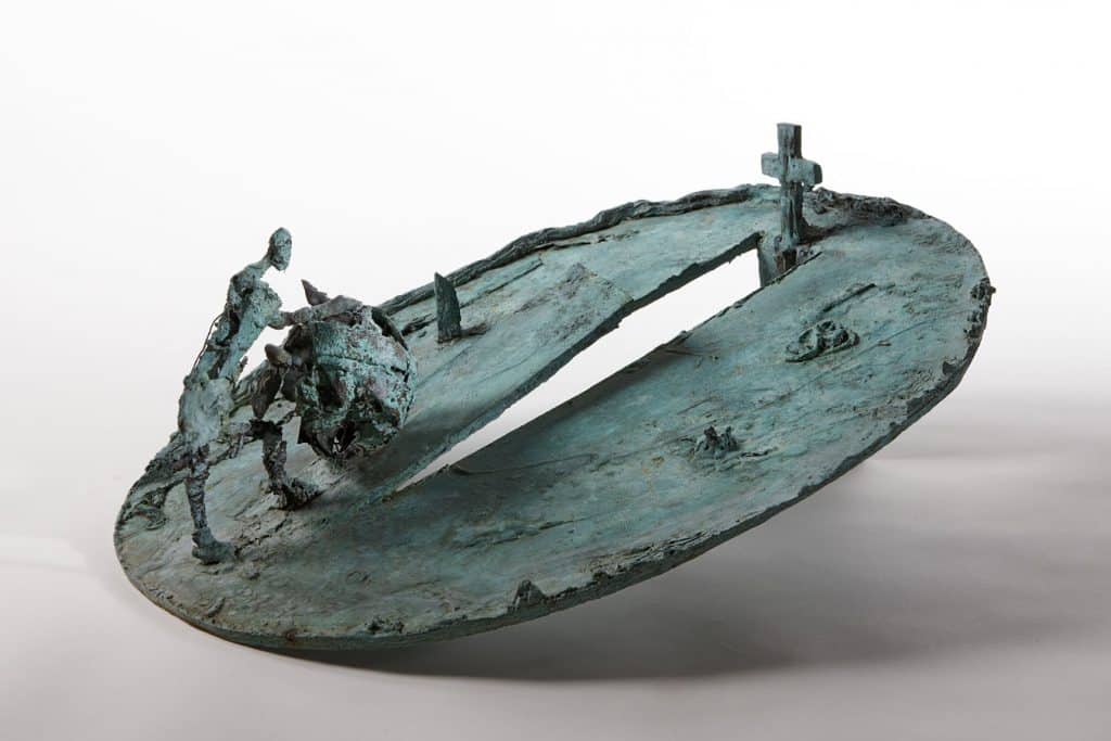 De Last (Sisyphus), 1990, bronze, 28 x 57 x 66 cm
