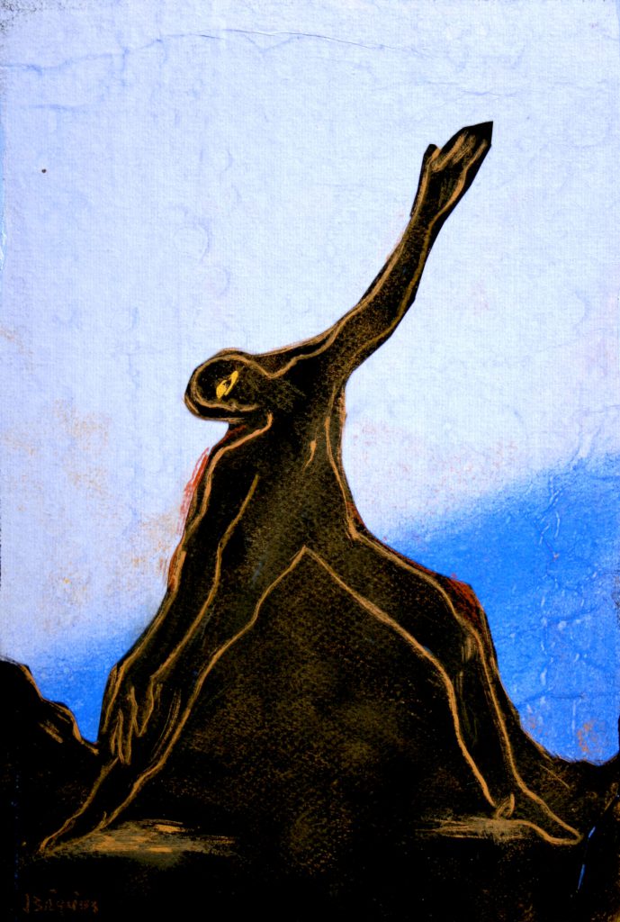 De Uitersten (The Extremes), 2016, mixed media on paper, 26 x 17 cm