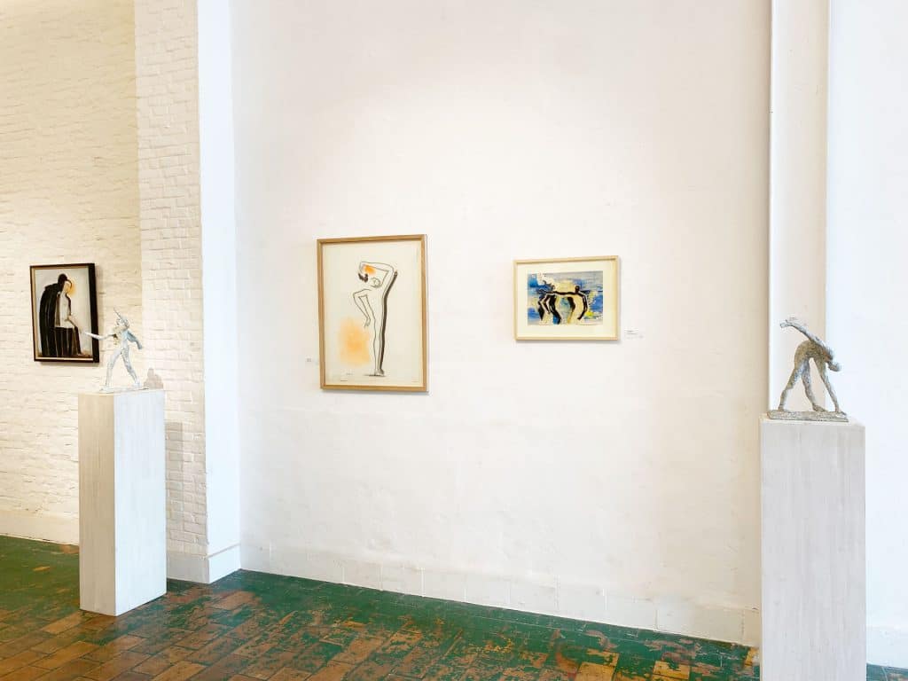 View of the exhibition "Jean Bilquin beelden, Schilderijen, werken op papier" at the Gallery Verbeeck Van Dyck, 2022