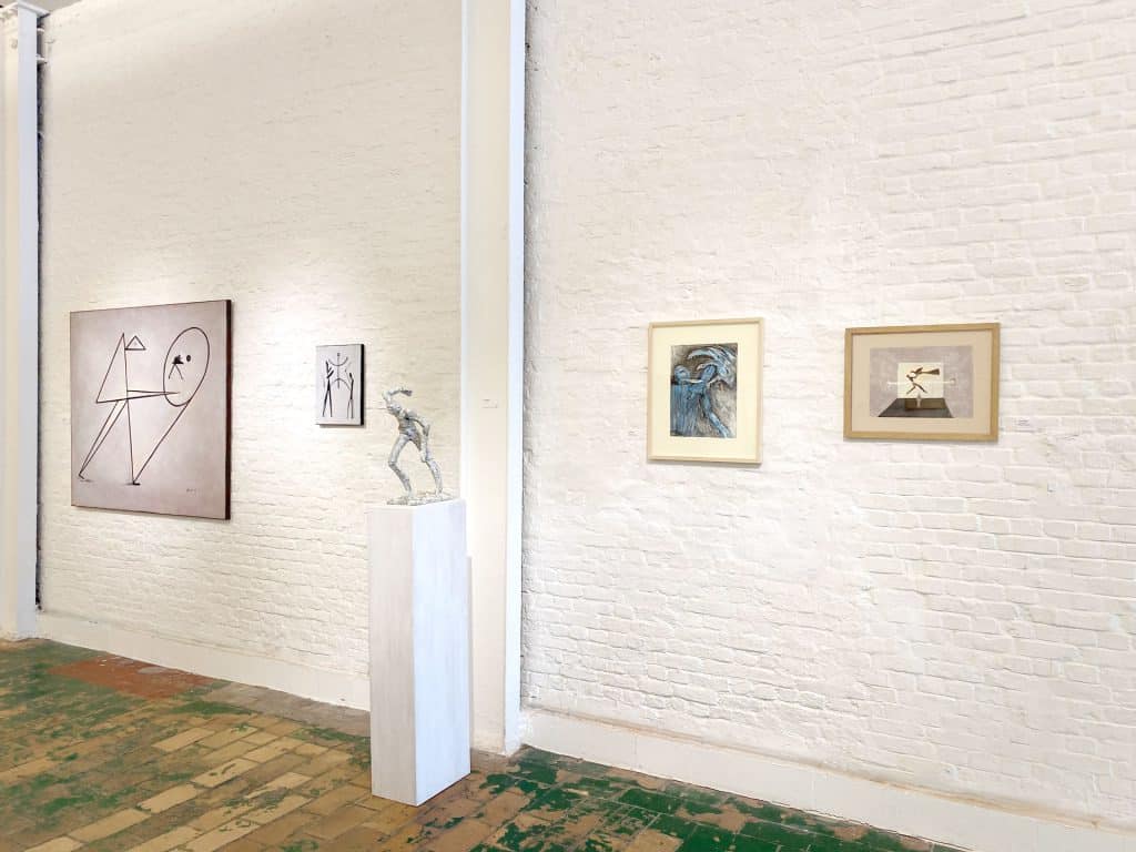 View of the exhibition "Jean Bilquin beelden, Schilderijen, werken op papier" at the Gallery Verbeeck Van Dyck, 2022