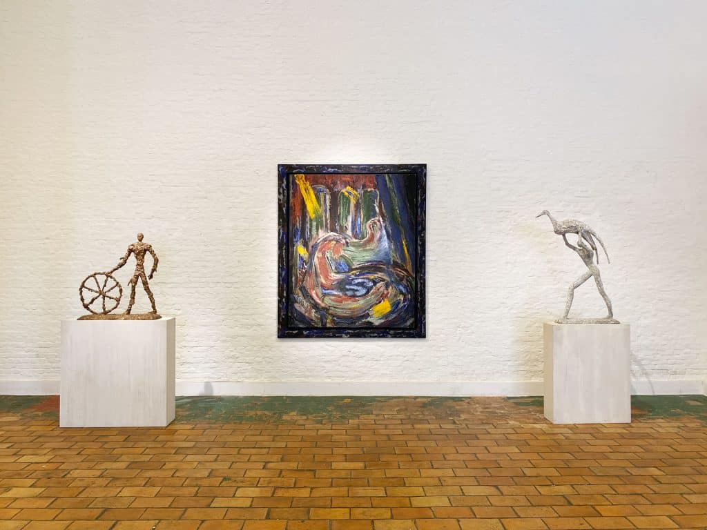 View of the exhibition "Jean Bilquin beelden, Schilderijen, werken op papier" at the Gallery Verbeeck Van Dyck, 2022