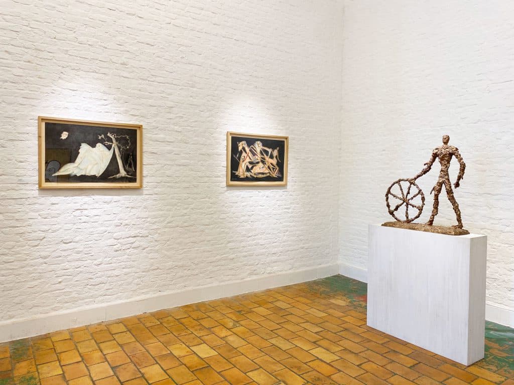 View of the exhibition "Jean Bilquin beelden, Schilderijen, werken op papier" at the Gallery Verbeeck Van Dyck, 2022