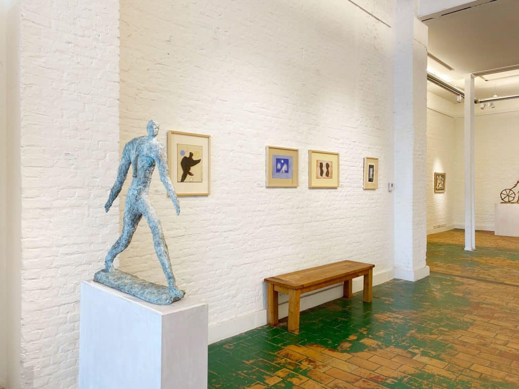 View of the exhibition "Jean Bilquin beelden, Schilderijen, werken op papier" at the Gallery Verbeeck Van Dyck, 2022