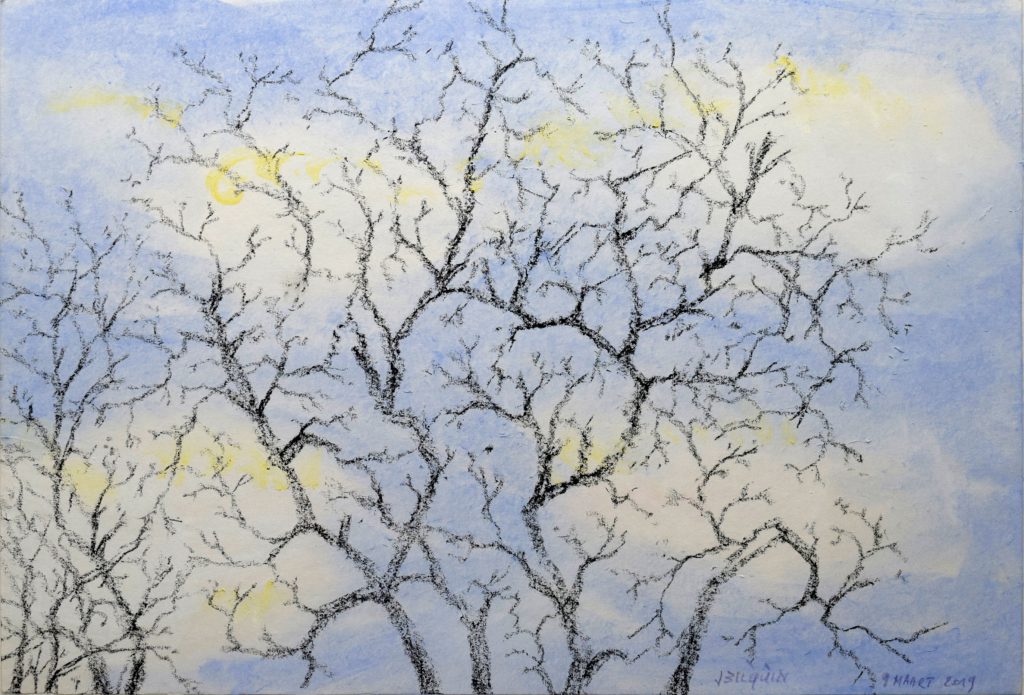 Takken (Branches), 2019, mixed media on paper, 23,5 x 35 cm