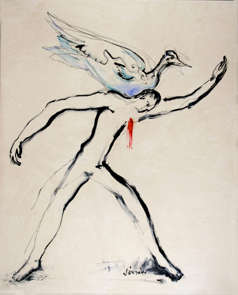 De druk van de vogel (The pressure of the bird), 2015,  112 x 90 cm 