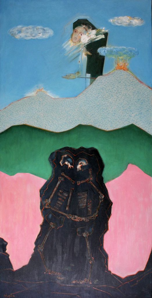 Afscheid (Farewell), 2017, oil on canvas, 200 x 100 cm