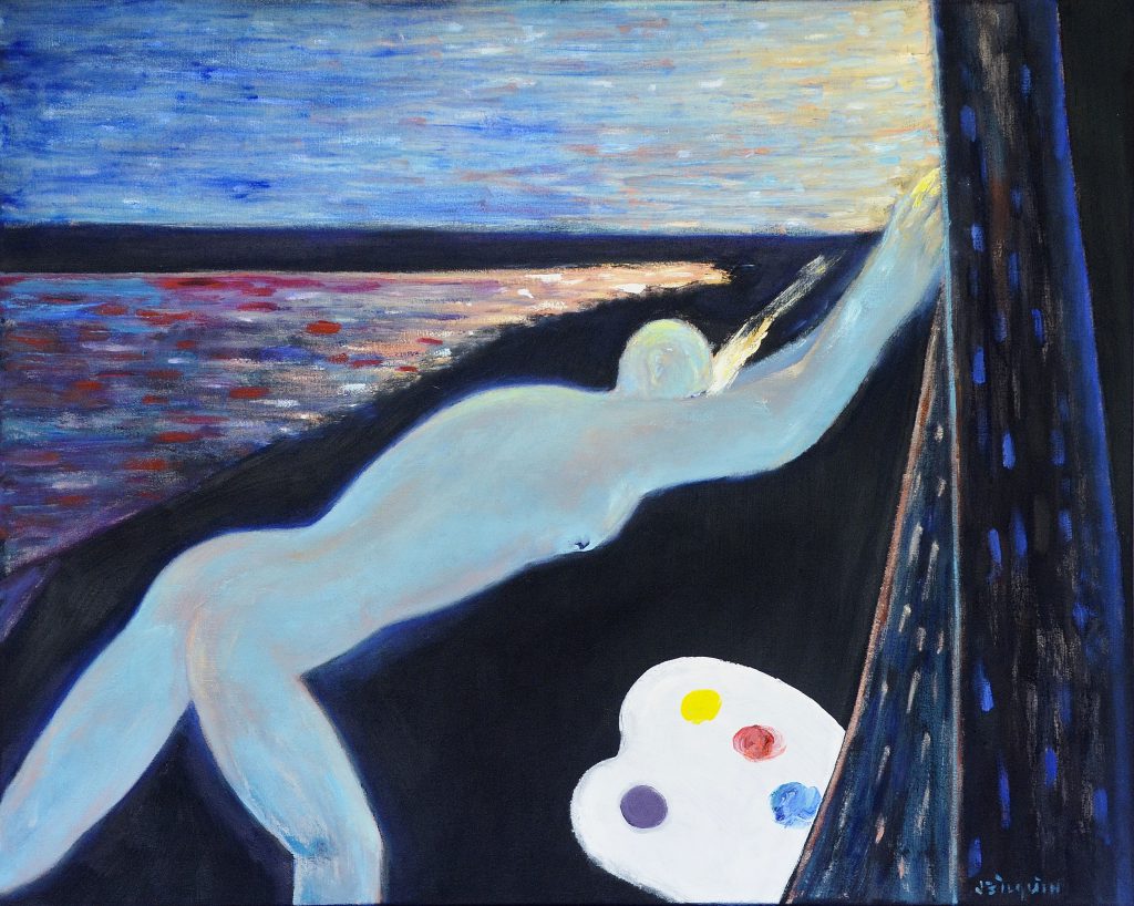 De Schilder (The Painter), 2018,  oil on canvas, 90 x 110 cm 