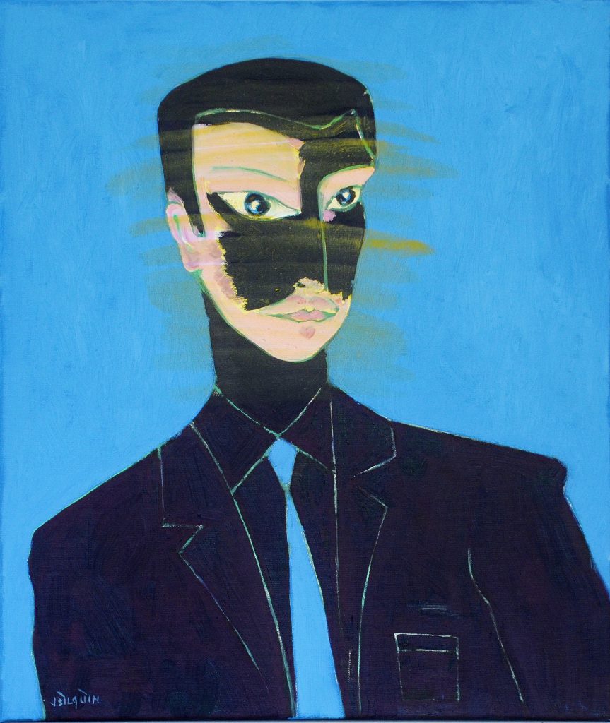 Zelfportret (Self-portrait), 2018, acrylic on canvas, 55 x 65 cm