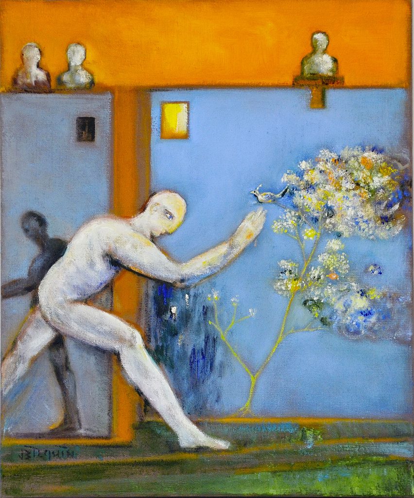 De Vogel (The Bird), 2018,  oil on canvas,  46 x 38 cm