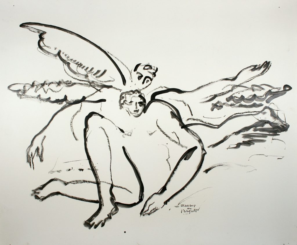 Zonder Titel (Untitled), 2015, mixed media on paper,  125 x 103 cm