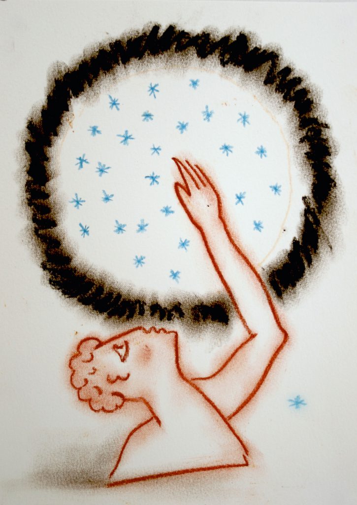 Europa (Europe), 2019, charcoal on paper,  30 x 21 cm 