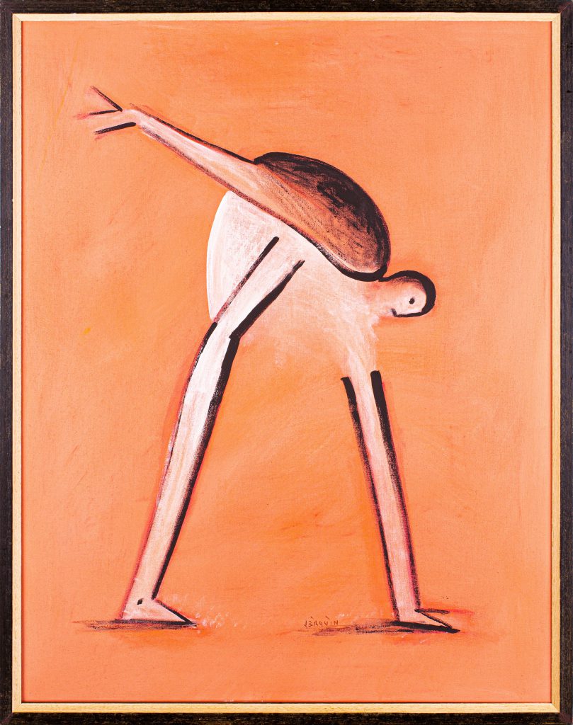 Het toeval tekent de lijn (Chance creates the line), 2021, mixed media on canvas, 90 x 70 cm