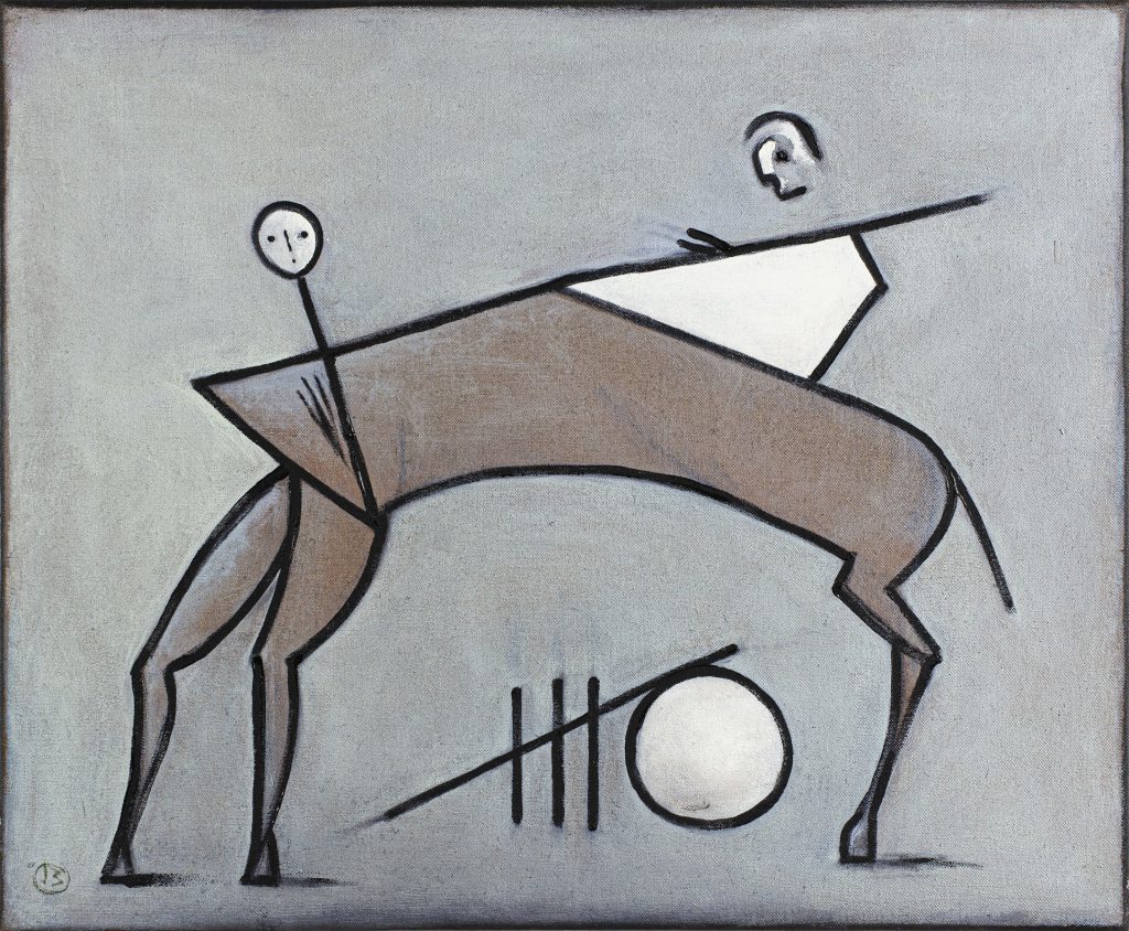 Het Paard (The Horse), 2022, mixed media on canvas, 50 x 60 cm