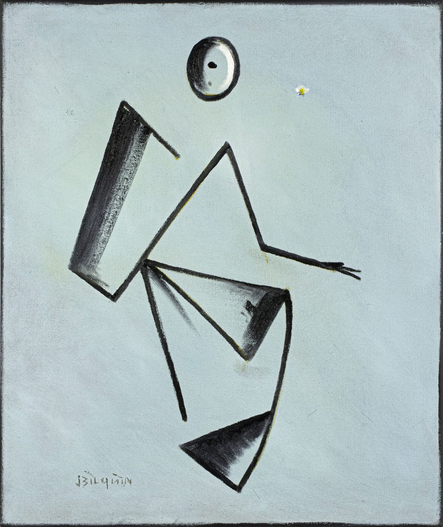 Het toeval tekent de lijn (Chance creates the line), 2022, mixed media on canvas, 60 x 50 cm