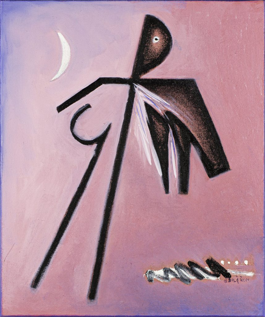 De verbrande vleugel (The burned wing), 2022, mixed media on canvas, 60 x 50 cm