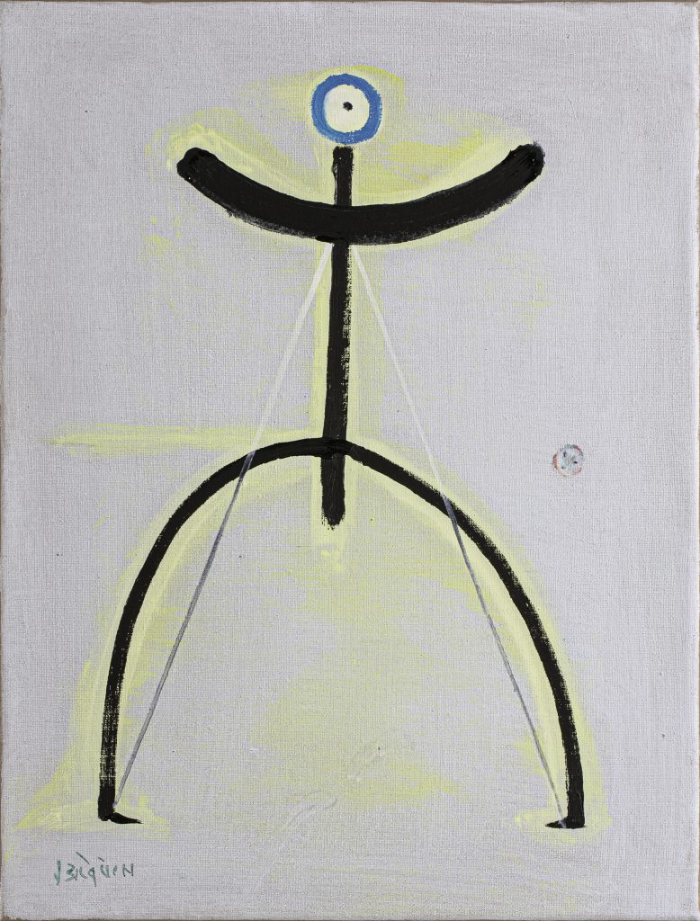 Het toeval tekent de lijn (Chance creates the line), 2022, mixed media on canvas, 40 x 30 cm
