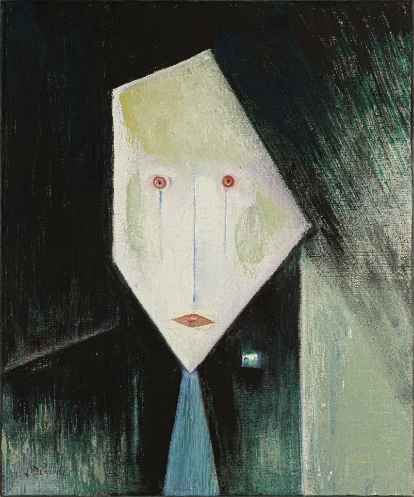 De Aanblik (The Sight), 2021, mixed media on canvas, 60 x 50 cm