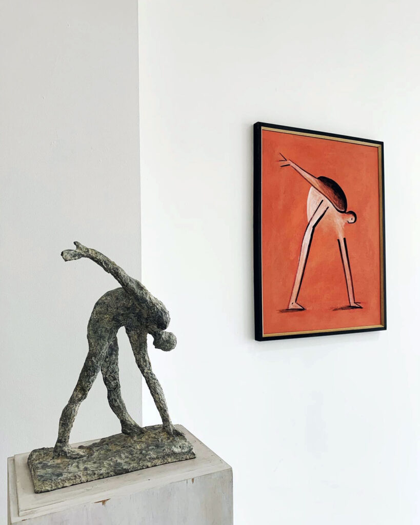 View of the exhibition "Chance creates the line" at the Gallery Sofie Van den Bussche, 2023