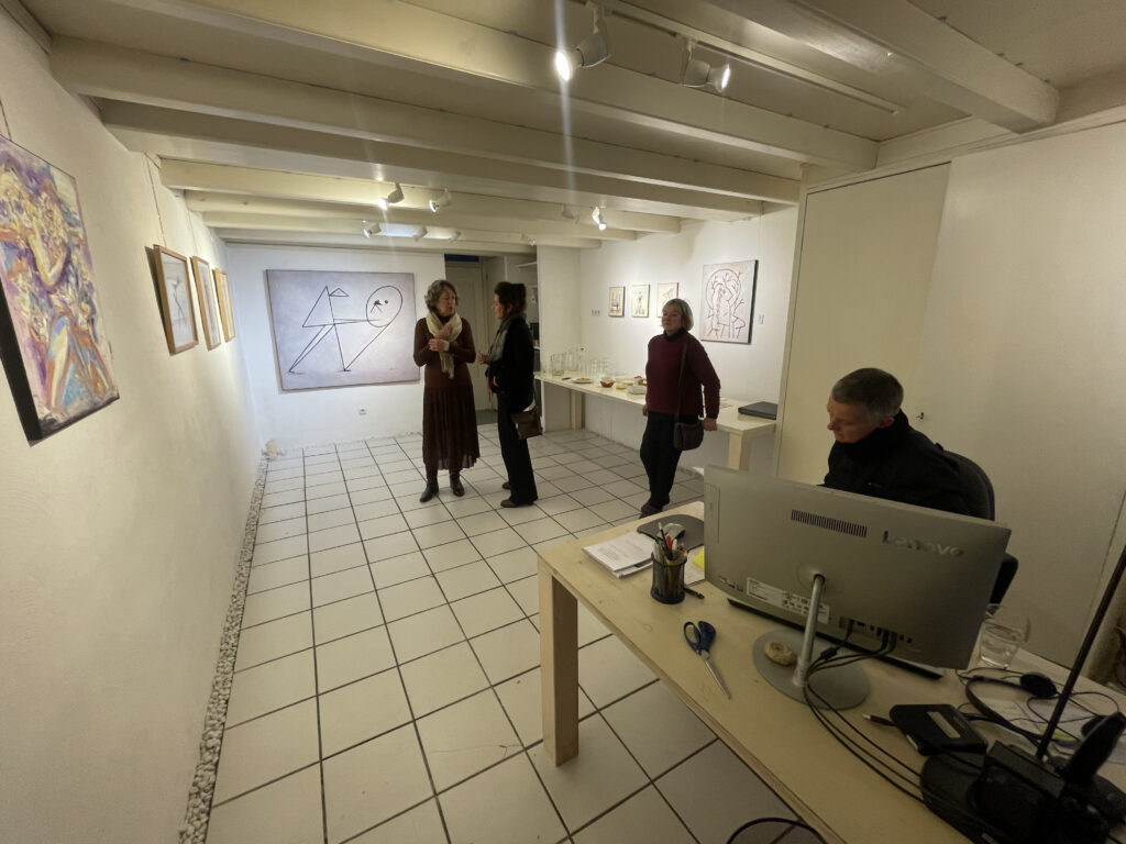 View of the exhibition "Chance create the line" at Art Singel 100