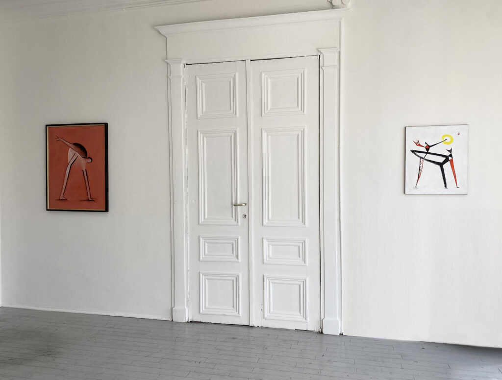 View of the exhibition "Chance creates the line" at the Gallery Sofie Van den Bussche, 2023