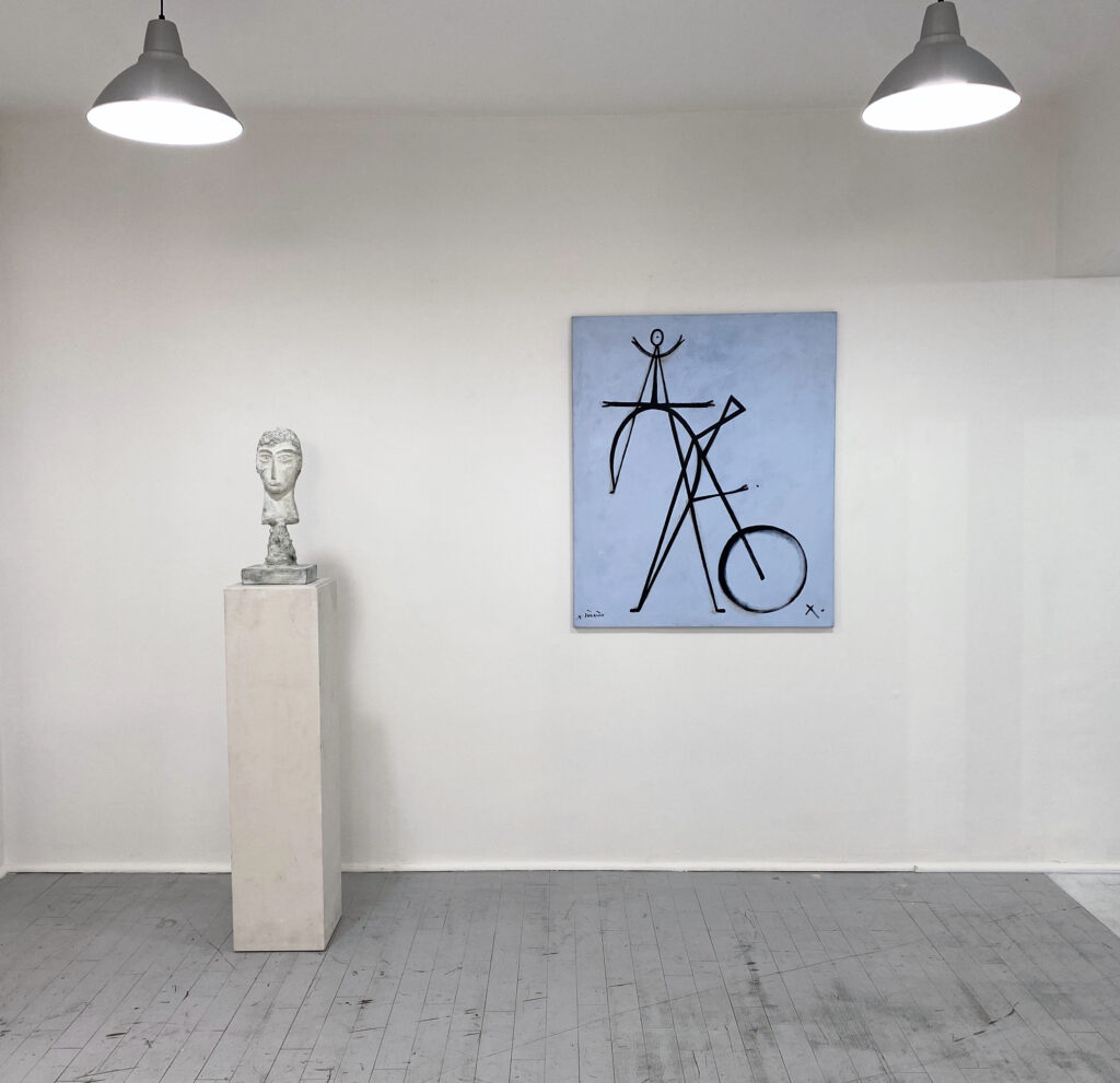 View of the exhibition "Chance creates the line" at the Gallery Sofie Van den Bussche, 2023
