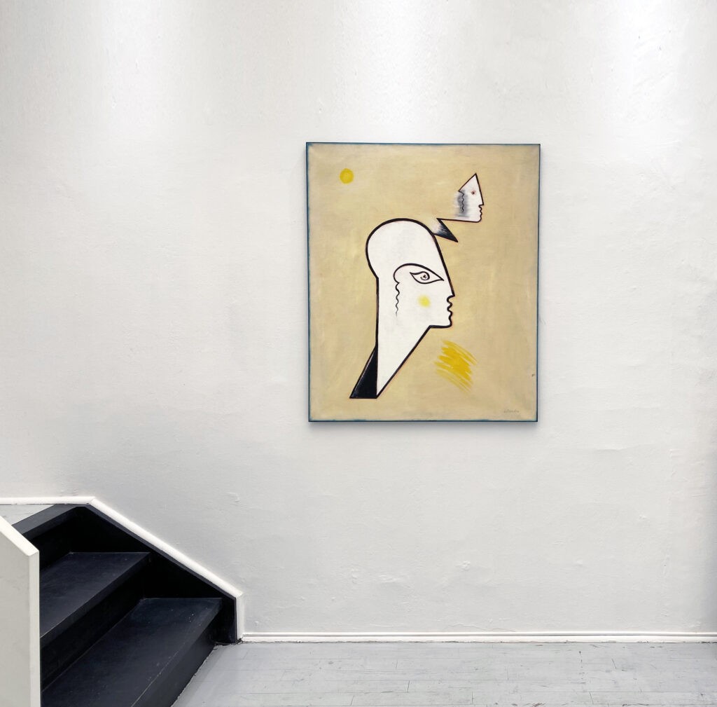 View of the exhibition "Chance creates the line" at the Gallery Sofie Van den Bussche, 2023