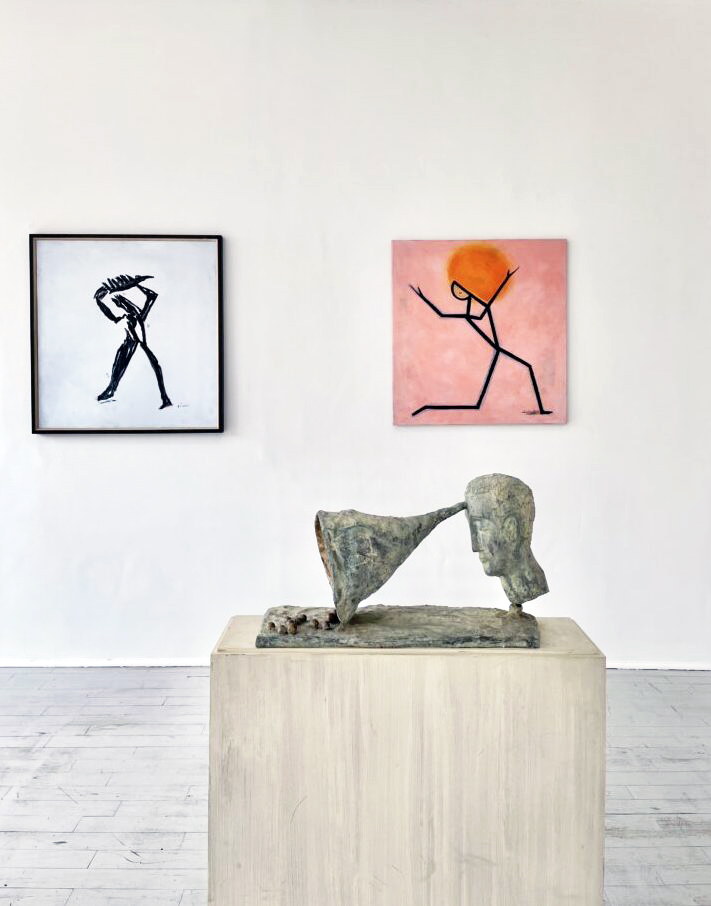 View of the exhibition "Chance creates the line" at the Gallery Sofie Van den Bussche, 2023