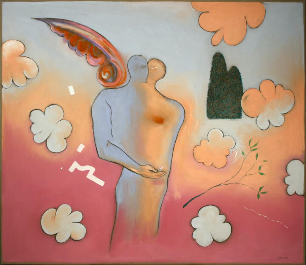 Bomen en Vleugels (Trees and Wings), 2020, oil on canvas, 120 x 140 cm
