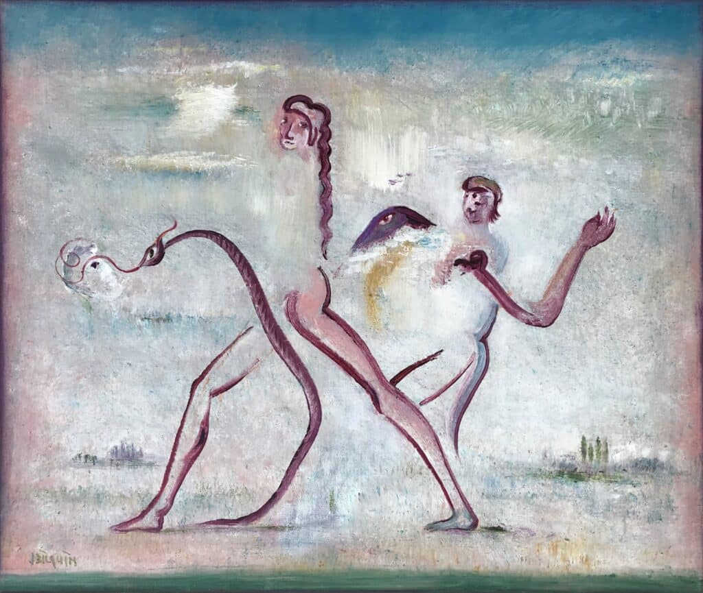 De Achtervolging (The Chase), 2020, oil on canvas, 50 x 60 cm